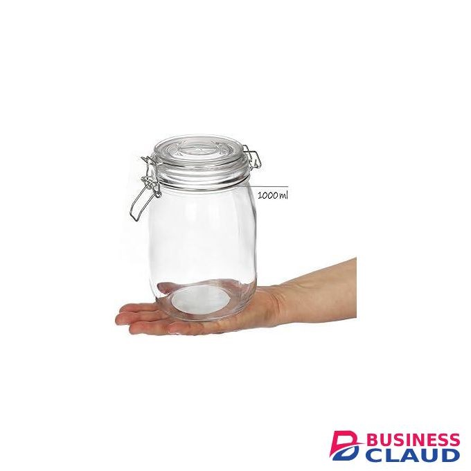 500ml Airtight Glass Storage Jar with Clip Lid and Silicone Seal, Leakproof Kitchen Pantry Organizer for Spices Grains and Food Preservation