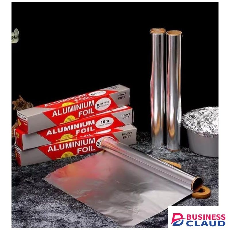Barbeque Baking Paper and Aluminium Foil 20M Roll Non-Stick Heat Resistant Cooking Wrap for Grilling, Baking, Roasting and Food Storage, Kitchen Essential for Easy Cleanup and Durable Use