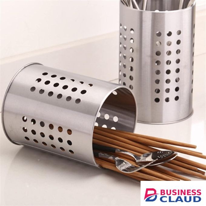 Utensil Caddy Kitchen Storage Shelf Stainless Steel Chopsticks Holder Cage Kitchen Accessories Cutlery Organizer Tableware Drain Rack Pen Holder