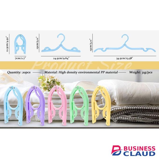 DYXDYC 5Pack Hangers Cruise Ship Essentials Accessories Portable Folding Clothes Hanger Foldable Drying Rack