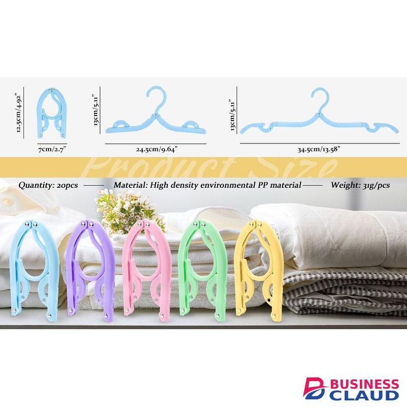 DYXDYC 5Pack Hangers Cruise Ship Essentials Accessories Portable Folding Clothes Hanger Foldable Drying Rack