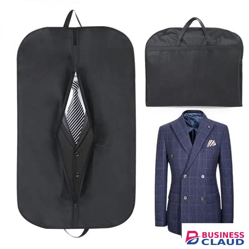 2pc Travel Long Dress Garment Carrier Bag Suit Bags Non-Woven Clothes Dust Cover Hanging Clothes Storage Bag