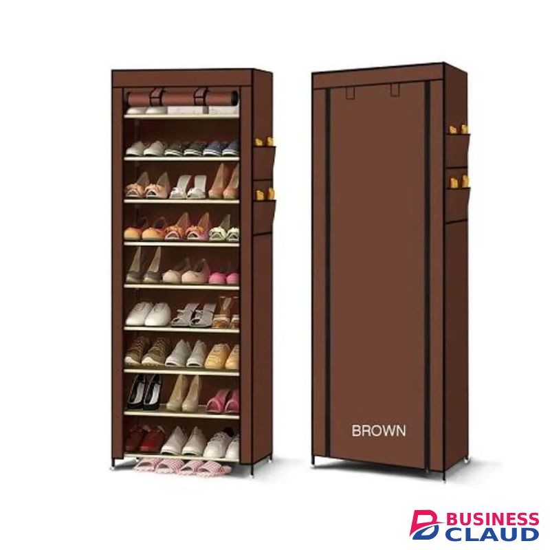 10 Tier Dustproof 27 Pair Shoes Rack Stand Storage Cabinet