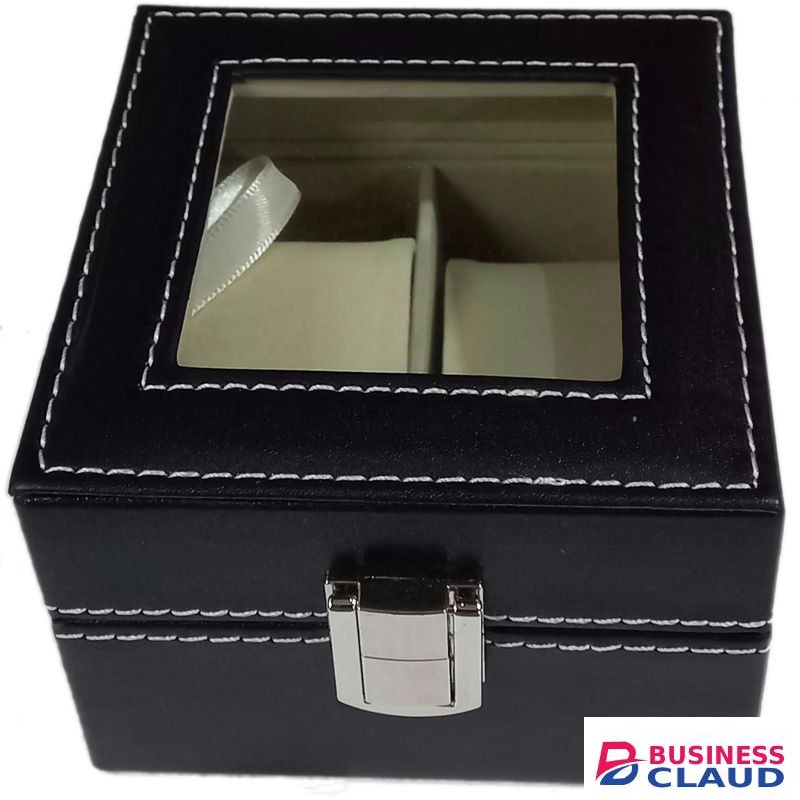 2-Slot Watch Organizer – Elegant Storage Box for Your Watches
