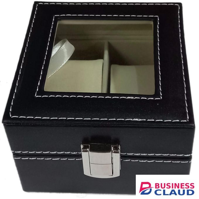 2-Slot Watch Organizer – Elegant Storage Box for Your Watches