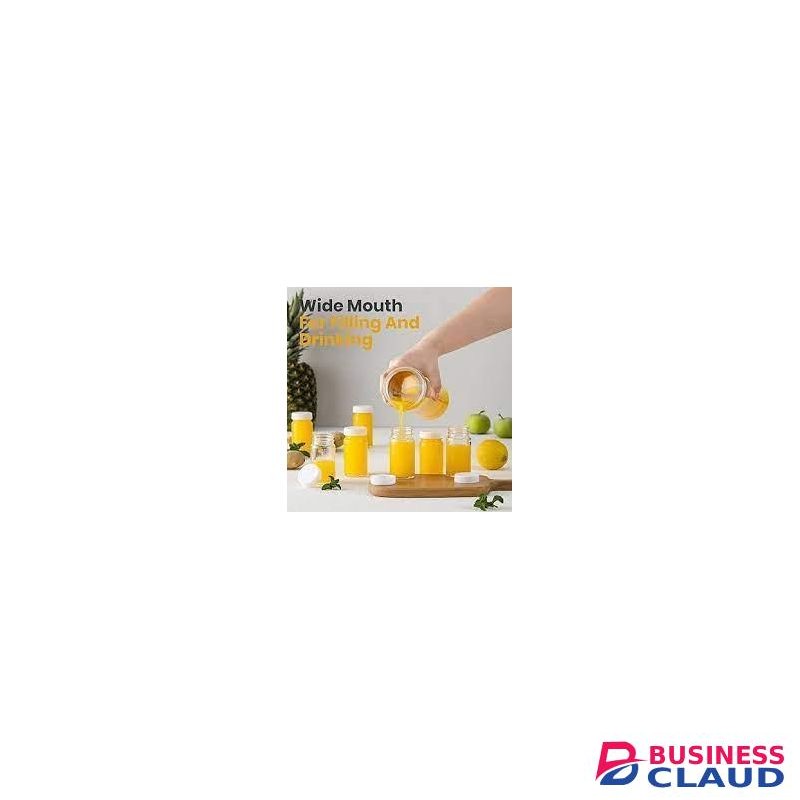10pcs ginger shot bottles with caps- glass jars with lids for Ginger Shots, Juice, Essential Oil-Travel mini bottles with lids - 10pcs