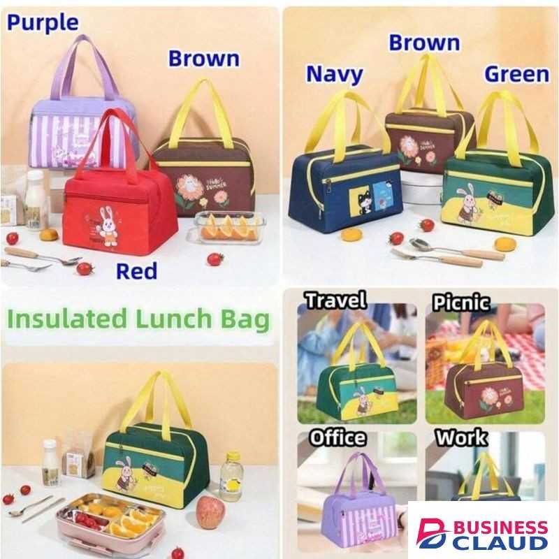 kids insulated lunch bag for school, camping hiking
