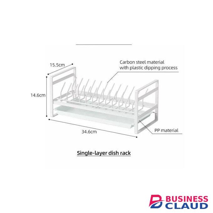 Metal Dish Rack+Dish Drainer Tray Cutlery Holder