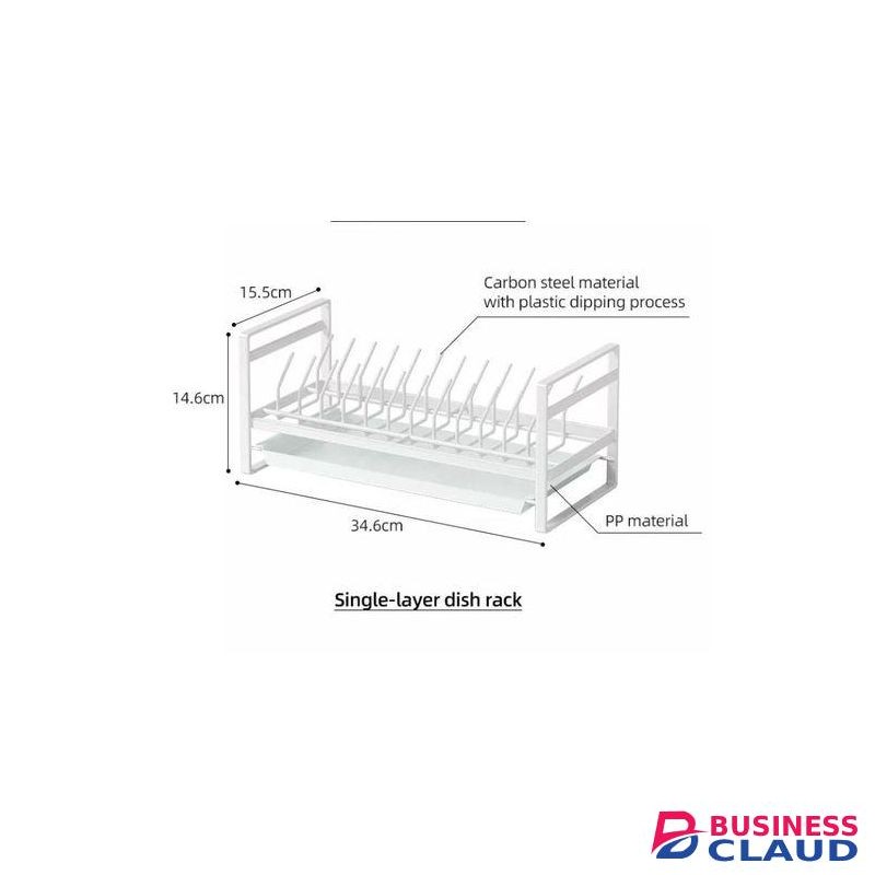 Metal Dish Rack+Dish Drainer Tray Cutlery Holder