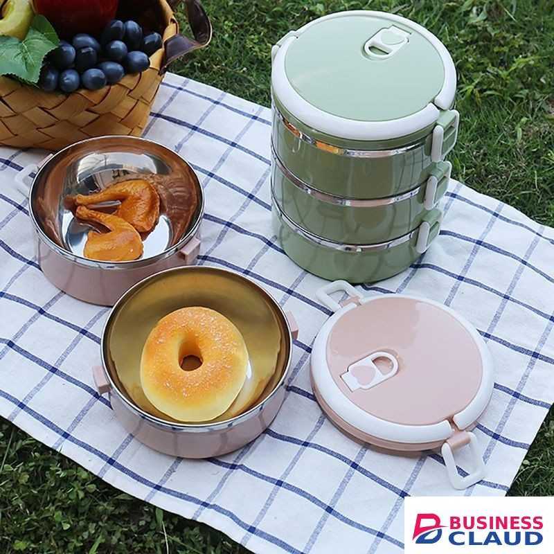 2-Layer Portable Thermal Insulated Lunch Box