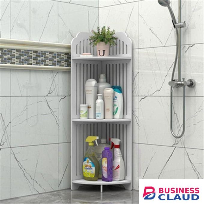 Bathroom Corner Shelf Simple Versatile Modern Tiered Bathroom Side Organizer Plant Waterproof Stand Holder Tiered Standing Cabinet, Size 80x21x21CM