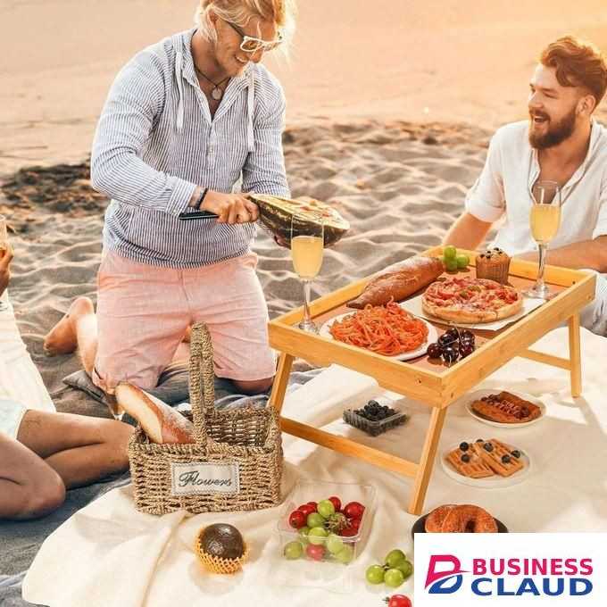 Hot Sale Bed Tray Table Folding Legs with Handles Breakfast Food Tray for Sofa,Bed, Eating, Drawing, Platters Serving Lap Desk Snack Tray, MULTICOLOR