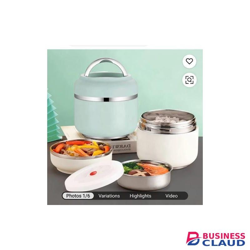 Classy 1000ML 2-in-1 Thermal Lunch Box, 24-Hour Insulated Stainless Steel Bento Box With Airtight Seal And Serving Bowl