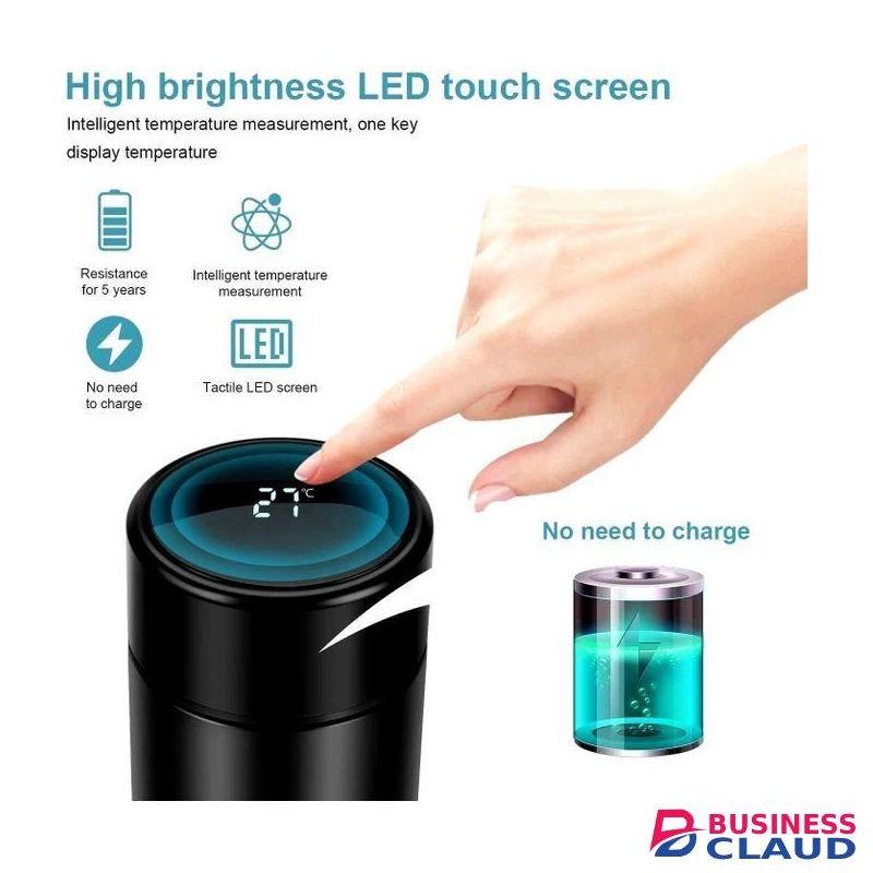 Hot Sale Stainless Steel Temperature Water Bottle Thermos, Double Wall Vacuum Intelligent Cup With LCD Smart Display For Office, Home, Gym, Outdoor Travel Hot And Cold Drinks, (500 ML, Multicolor