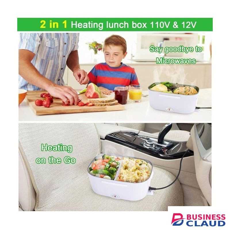 Hot Sale Electric Lunch Box, Heated Lunch Box With Removable 1.5L Stainless Steel Container, Portable Food Warmer Lunch Box For Car Office School And Home Use, 110V 12V 40W, MULTICOLOR
