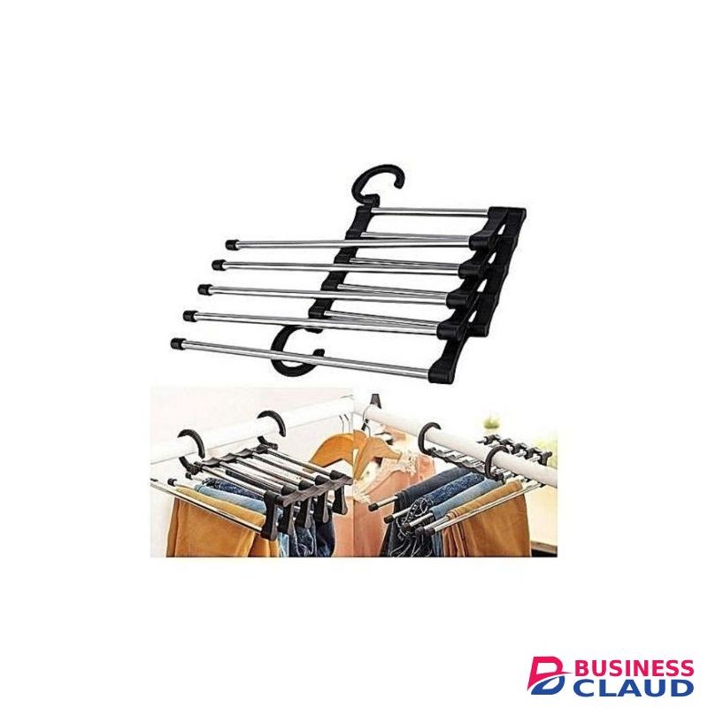 5 In 1 Multi-Layer Magic Pants/ Trouser Hanger - Space Saver