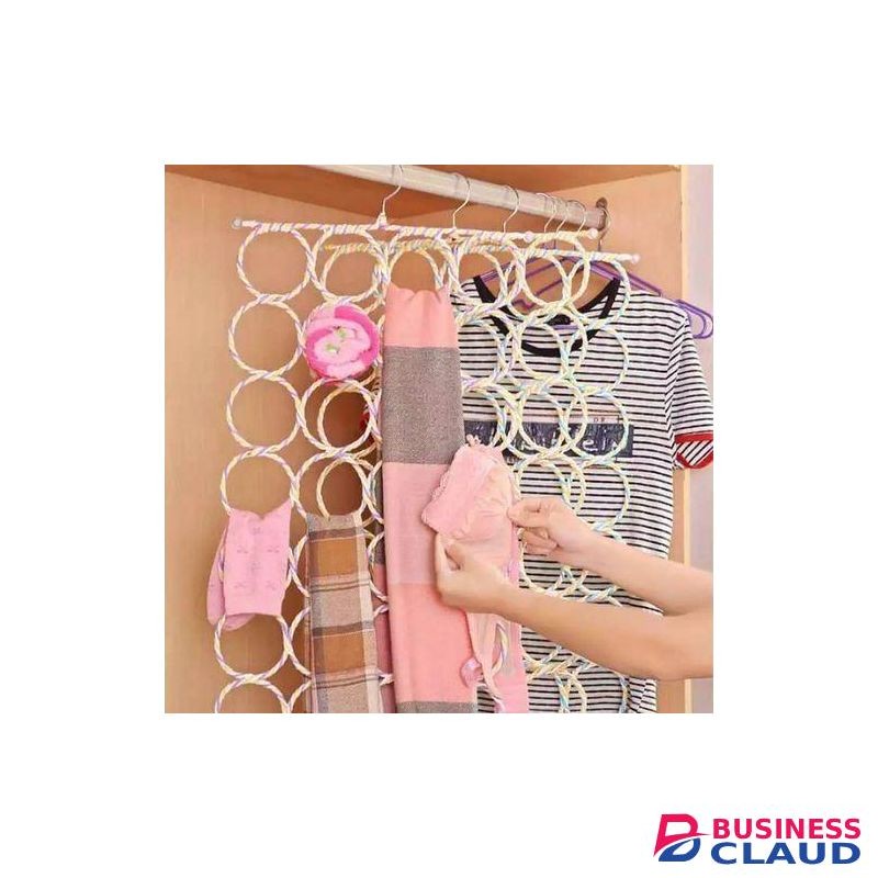 28 Holes Scarf Belt Socks Tie Hanger Organizer- Multi-use