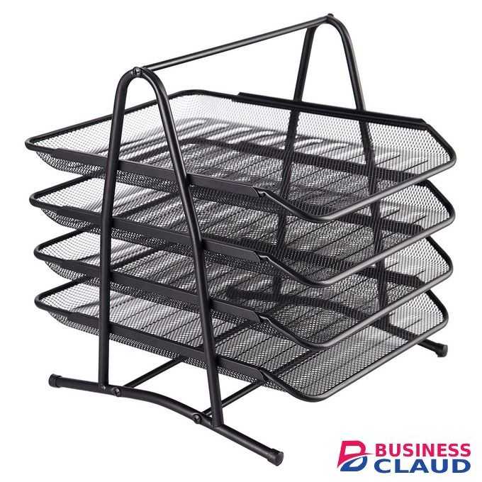 4-Tier Metal Wire Document tray Desk Organizer