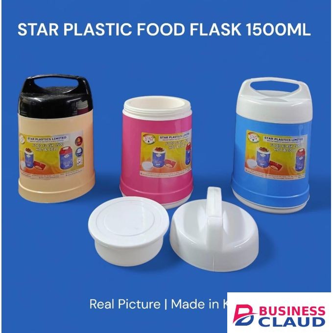 Portable Food Flask – 1500ml perfect for carrying hot meals, soups, or snacks to school, office, travel, or picnics.