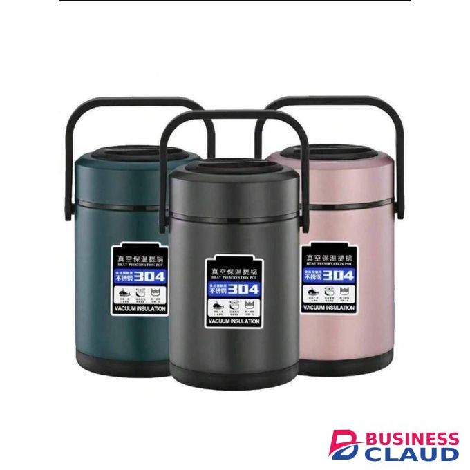 304 Stainless Steel Vacuum Thermal Lunch Box Food Jar Food flask, food Warmer Container With the Handle 1.7L, keeps hot for 8-12 hours