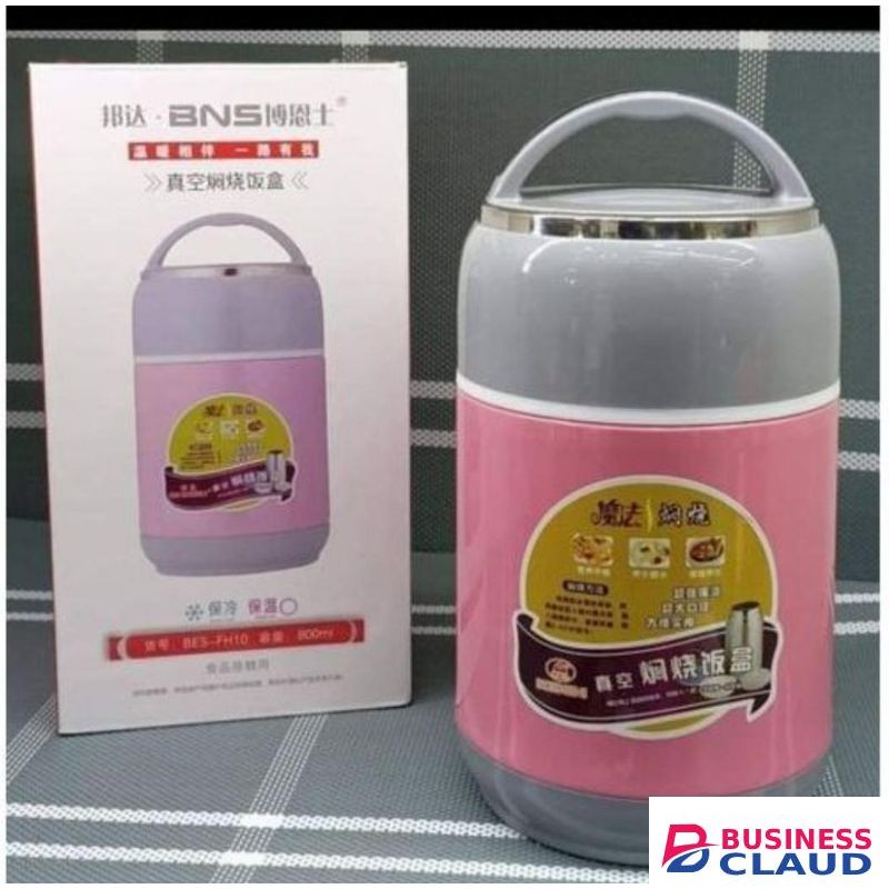 BNS Strong Double Wall Insulated Flask For Food With Handle