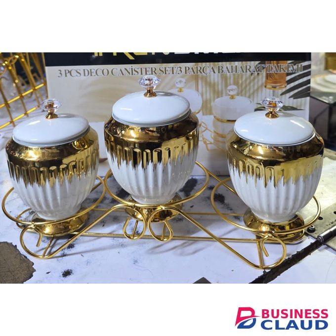 Canister 3pcs Tea, Coffee And Sugar set