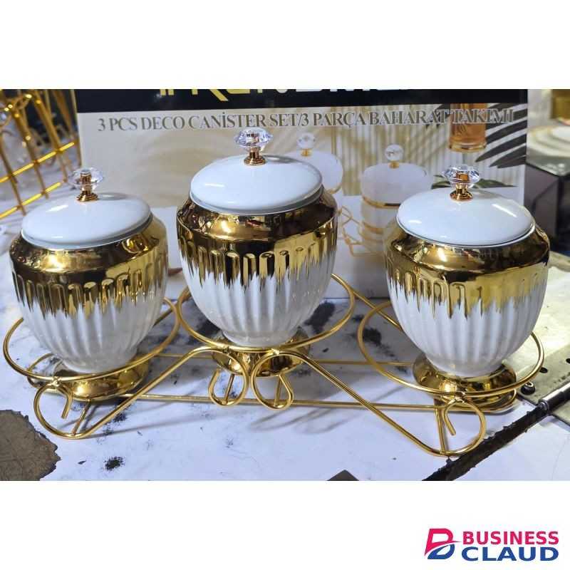 Canister 3pcs Tea, Coffee And Sugar set