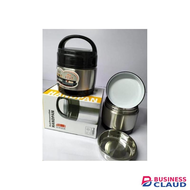 Steel Heat Preservation Vacuum Food Flask Hand Pan 1ltr