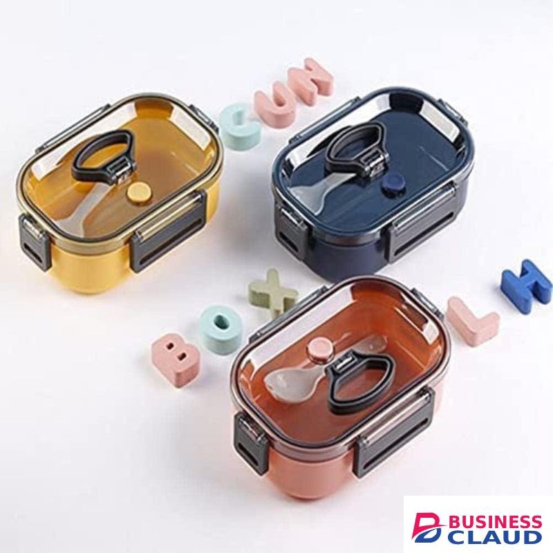 Students Portable Canteen Lunch Box Kids Lunch Box Fast Food Box Sealed Student Lunch Box Environmentally Friendly Lunch Box for Students Office Workers