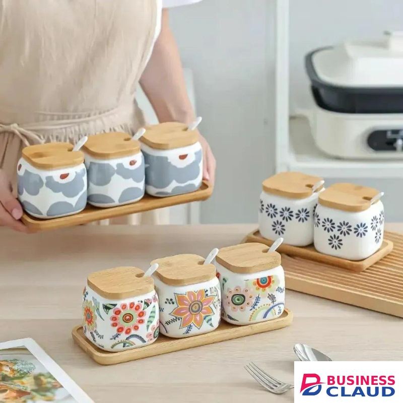New Ceramic Household Combination Seasoning Box