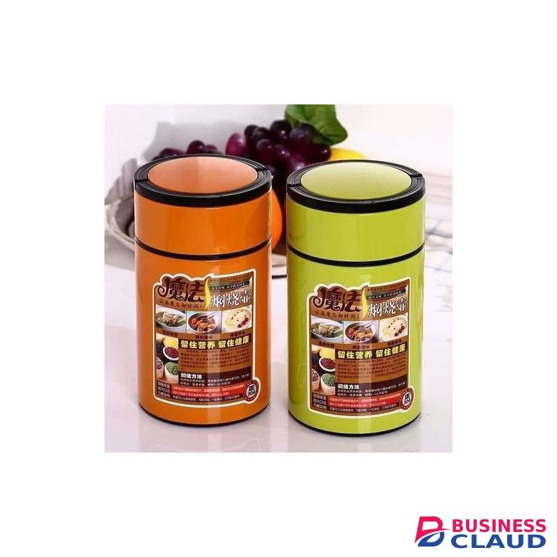 Food Vacuum Insulated Flask With Foldable Spoon,