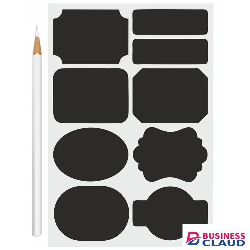 Jar Container Sticker Labels Waterproof Vinyl Stickers for Mason Jars Glass Bottles, Decals Craft for Kitchen with Pencil Size 80 Pcs Black - 2 PACKS