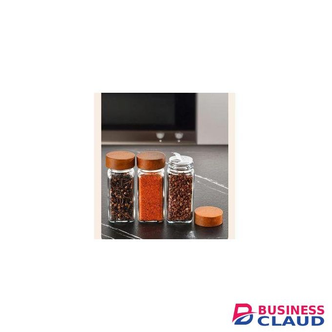 4Pcs Glass Spice Bottles With Bamboo Lids Glass Jars With Free Spice Labels Stickers Spice Jars Seasoning Storage Bottles For Spice Rack, Cabinet, Drawer