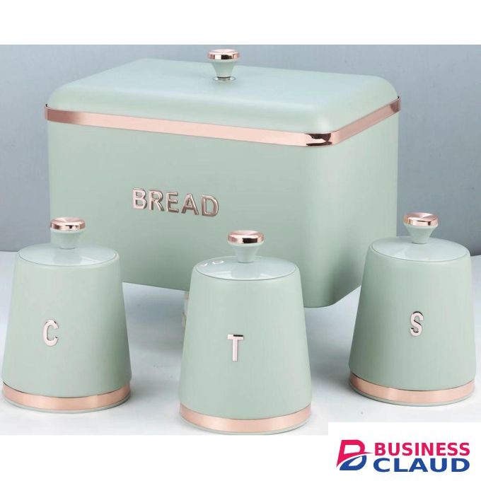 Large 15L Storage Bread Bin with 3 Canisters – Cavaletto Breakfast & Storage Collection