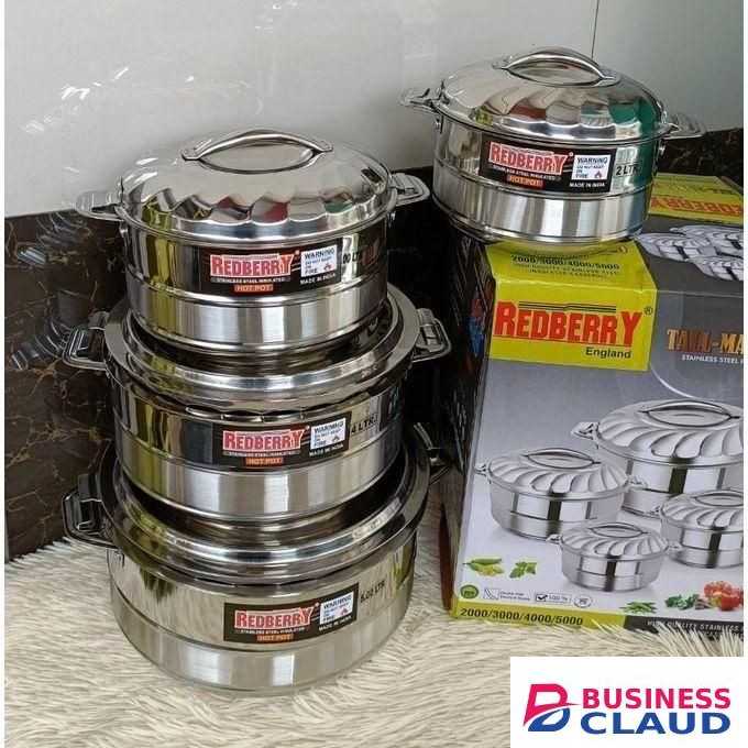 Redberry 4 Pieces Stainless Steel Server Hot Pot Set