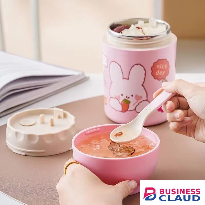 600ml Insulated Thermos Food Flask with Spoon