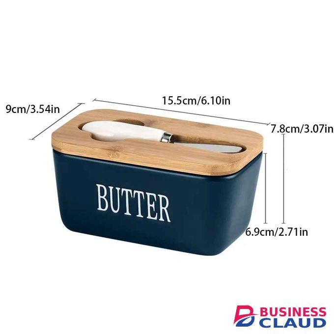 Ceramic Butter, Cheese Container Box Kitchen Storage Home Decoration
