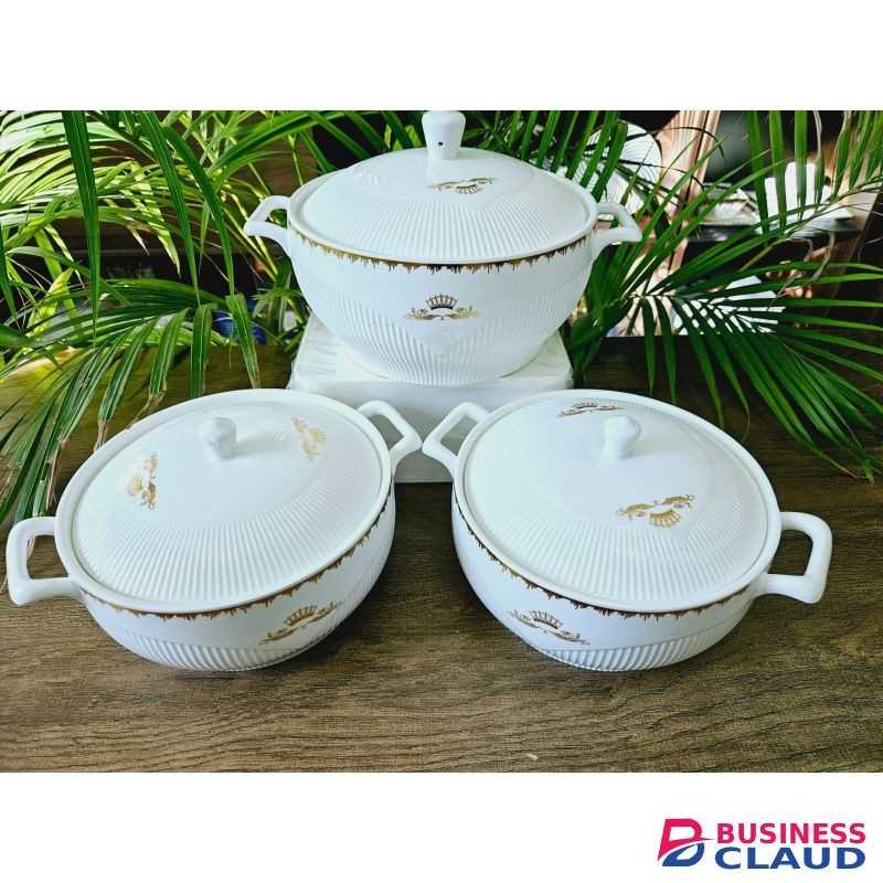 Kitchen Club 3-Piece Ceramic Serving Bowls