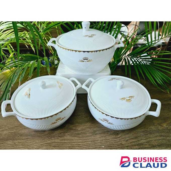 Kitchen Club 3-Piece Ceramic Serving Bowls