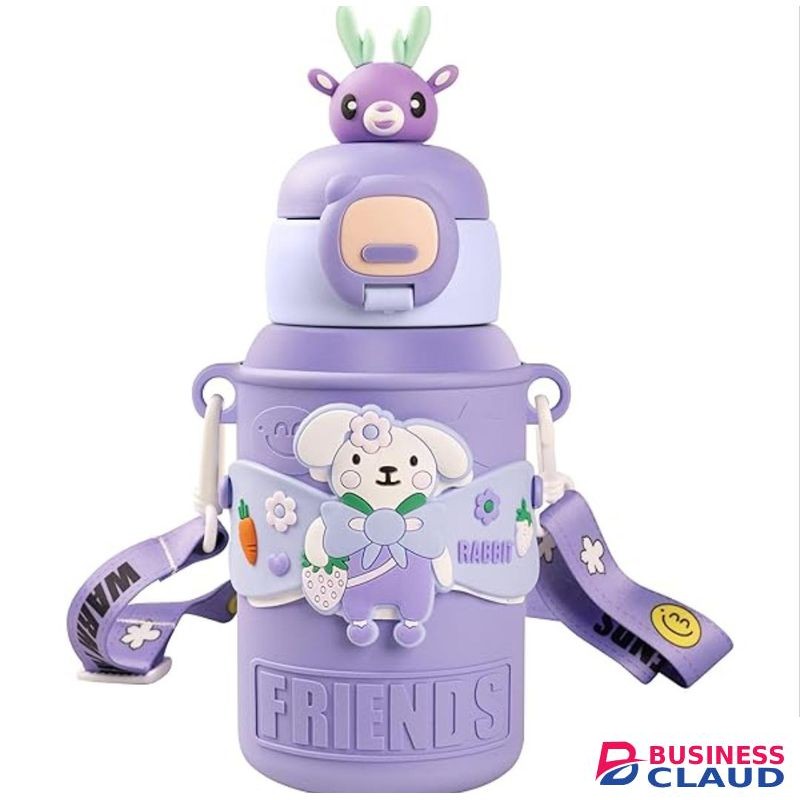 Kids Insulated Portable Stainless Steel Thermal Bottle / Kids Water Bottle / Kids Portable Flask - Purple