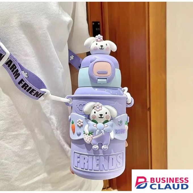 Kids Insulated Portable Stainless Steel Thermal Bottle / Kids Water Bottle / Kids Portable Flask - Purple