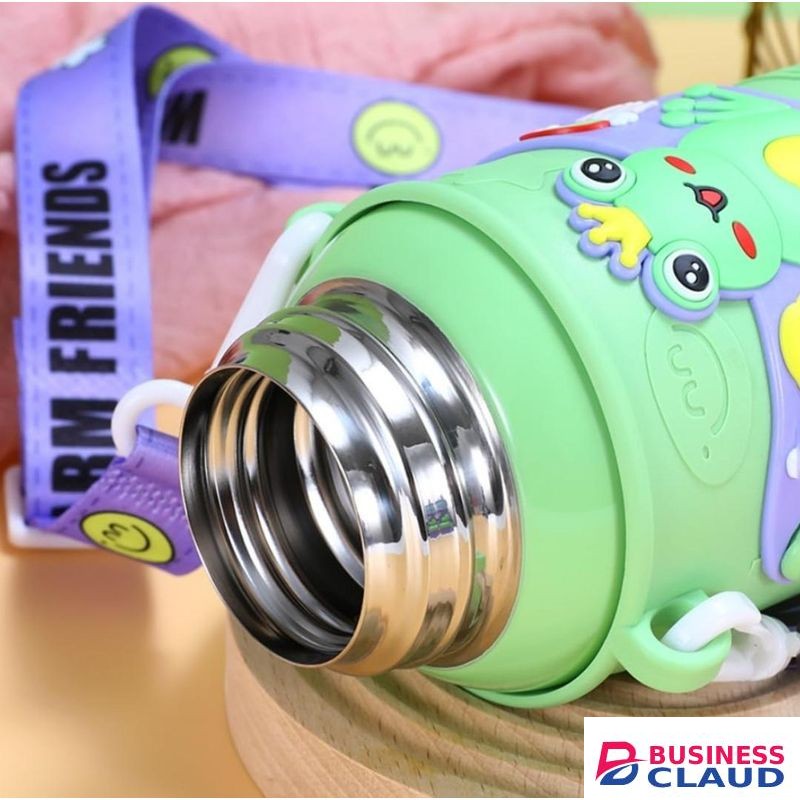 450mls Kids Insulated Stainless Steel Water Bottle / Kids Portable Thermal Bottle Flask - Green