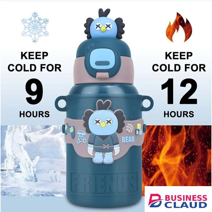 Kids Insulated Portable Stainless Steel Thermal Bottle / Kids Water Bottle / Kids Portable Flask - Dark Green