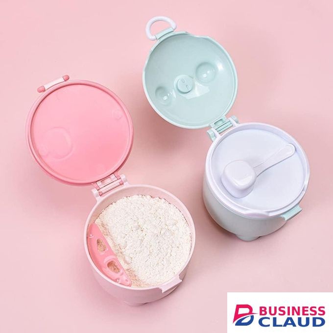 Dispenser and Snack/Food Container - Travel-Friendly, BPA-Free, Stackable Storage Pots for Infant Toddler, Easy Carry Handle