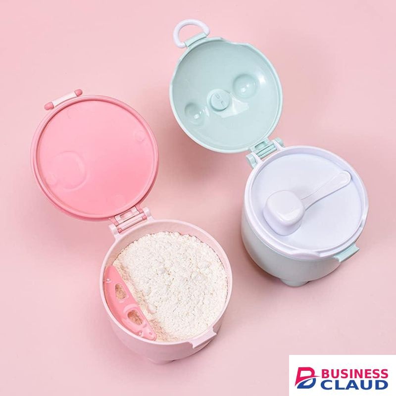 Dispenser and Snack/Food Container - Travel-Friendly, BPA-Free, Stackable Storage Pots for Infant Toddler, Easy Carry Handle