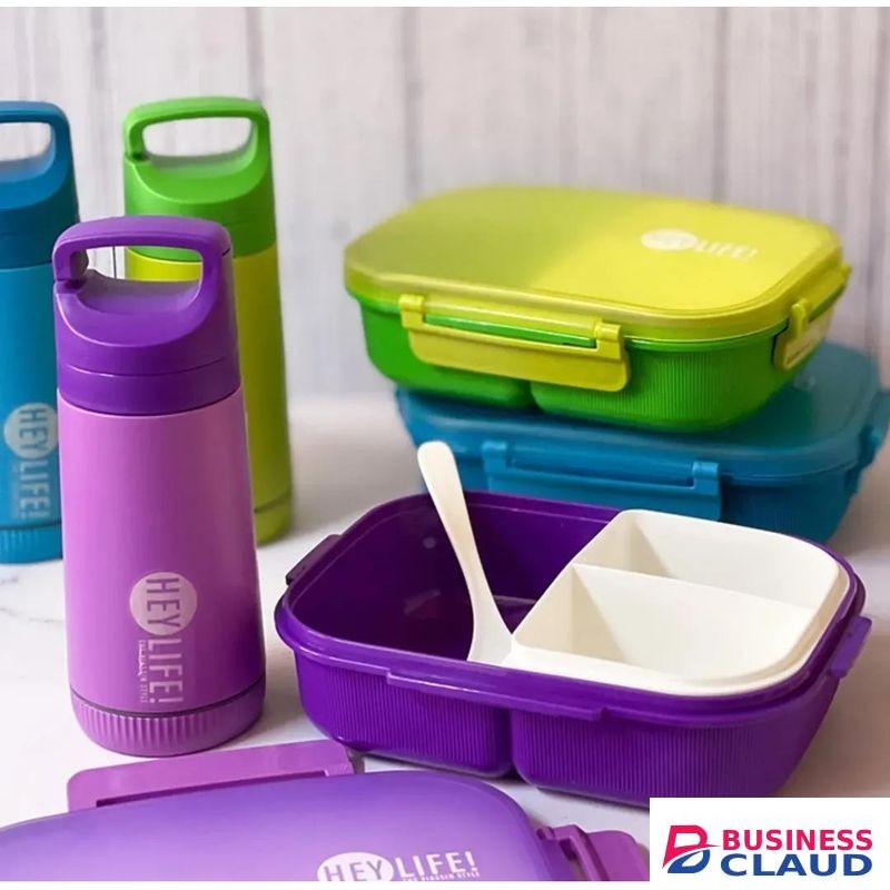 3 COMPARTMENTS LUNCH BOX SET & DRINKING WATER BOTTLE / SNACK BOX SET & WATER BOTTLE