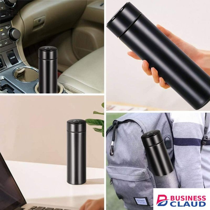 500ml Smart LED Temperature Display Thermos – 304 Stainless Steel Vacuum Insulated Water Bottle – Intelligent Touch Screen Digital Cup – 12-Hour Hot & Cold Thermal Flask for Office, Gym & Travel