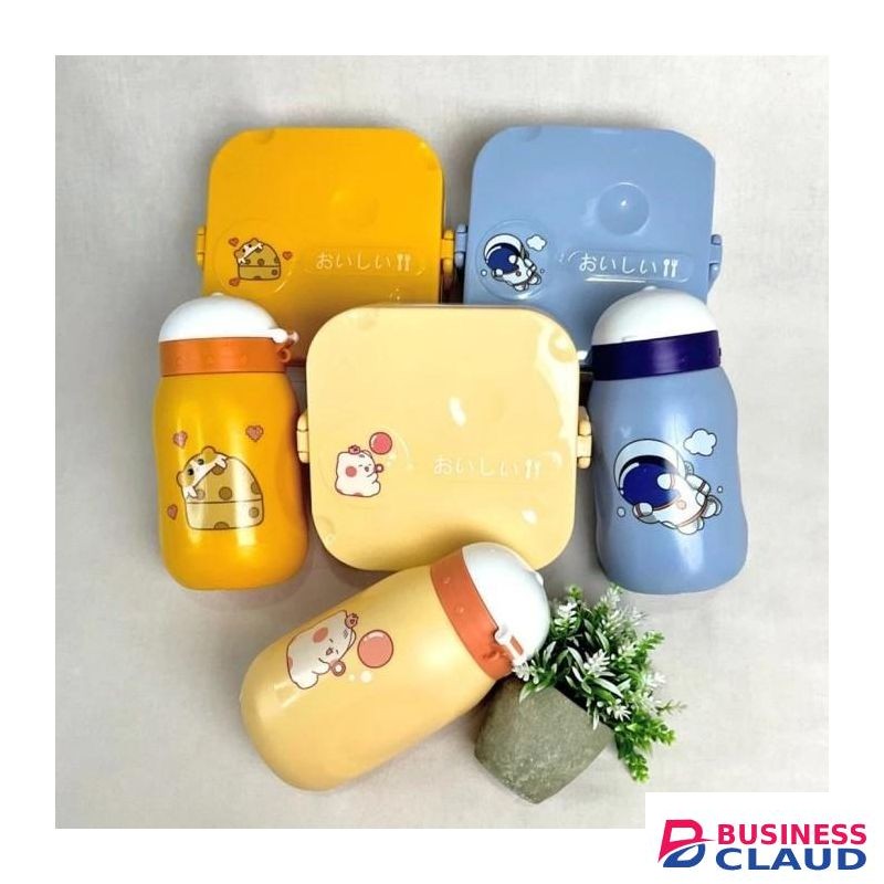 Children's Combo Lunch Box & Drinking Bottle Character lunch boxes and drinking bottles designed simply and cutely for children and are perfect for carrying children's supplies to school, picnics and traveling.