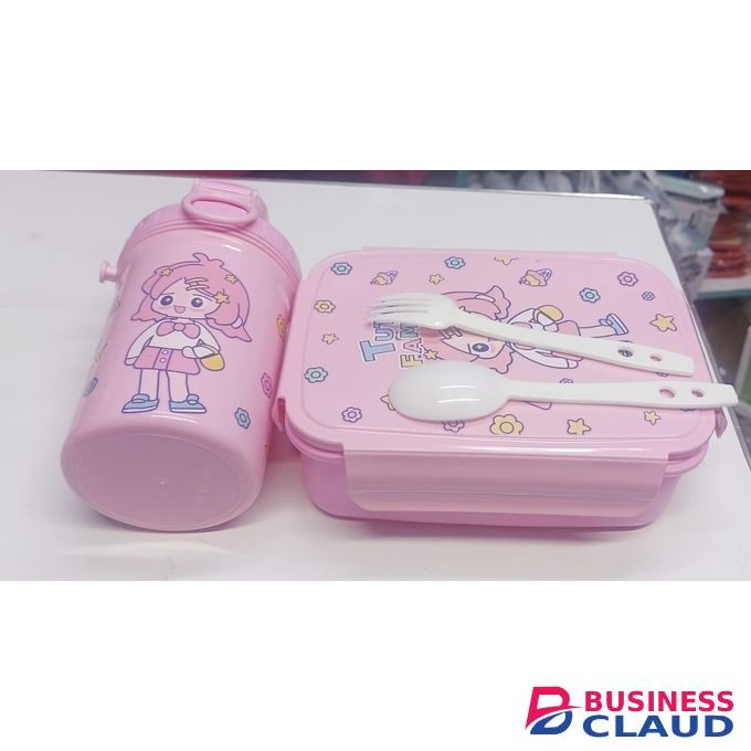 Kids' Lunch Box Set with Water Bottle, Spoon & Fork