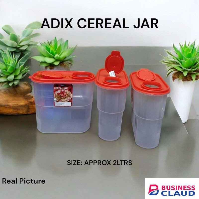 Adix 2 Litre Cereal Food Dispenser Storage Jar Container